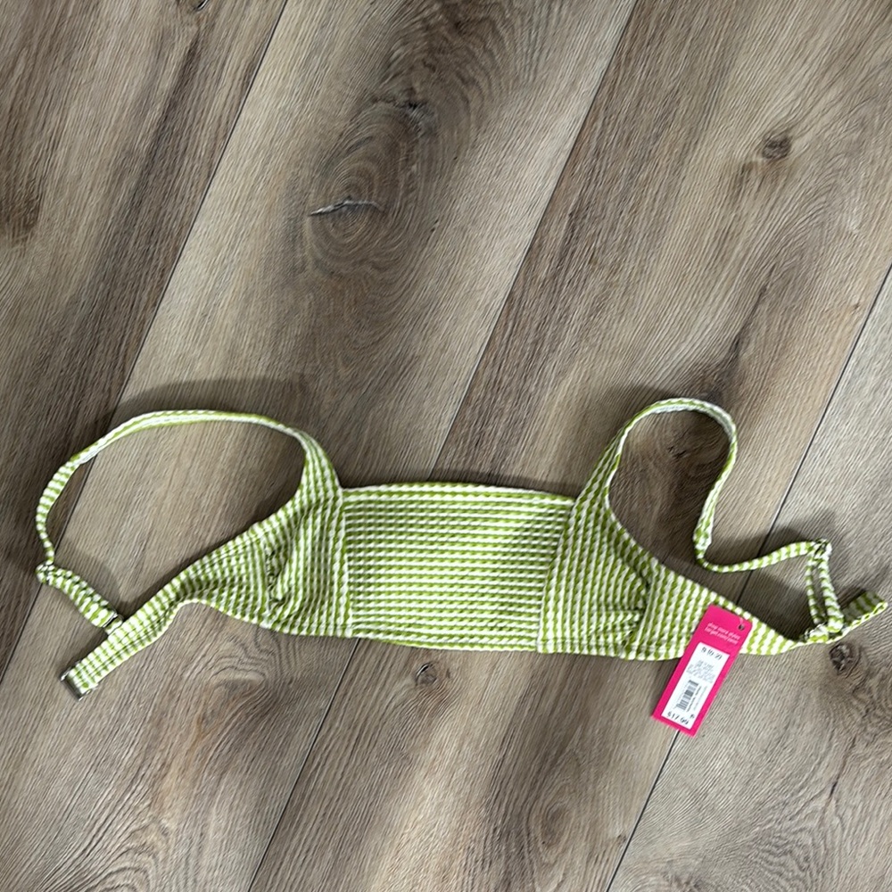 Target Green Striped Bikini Top